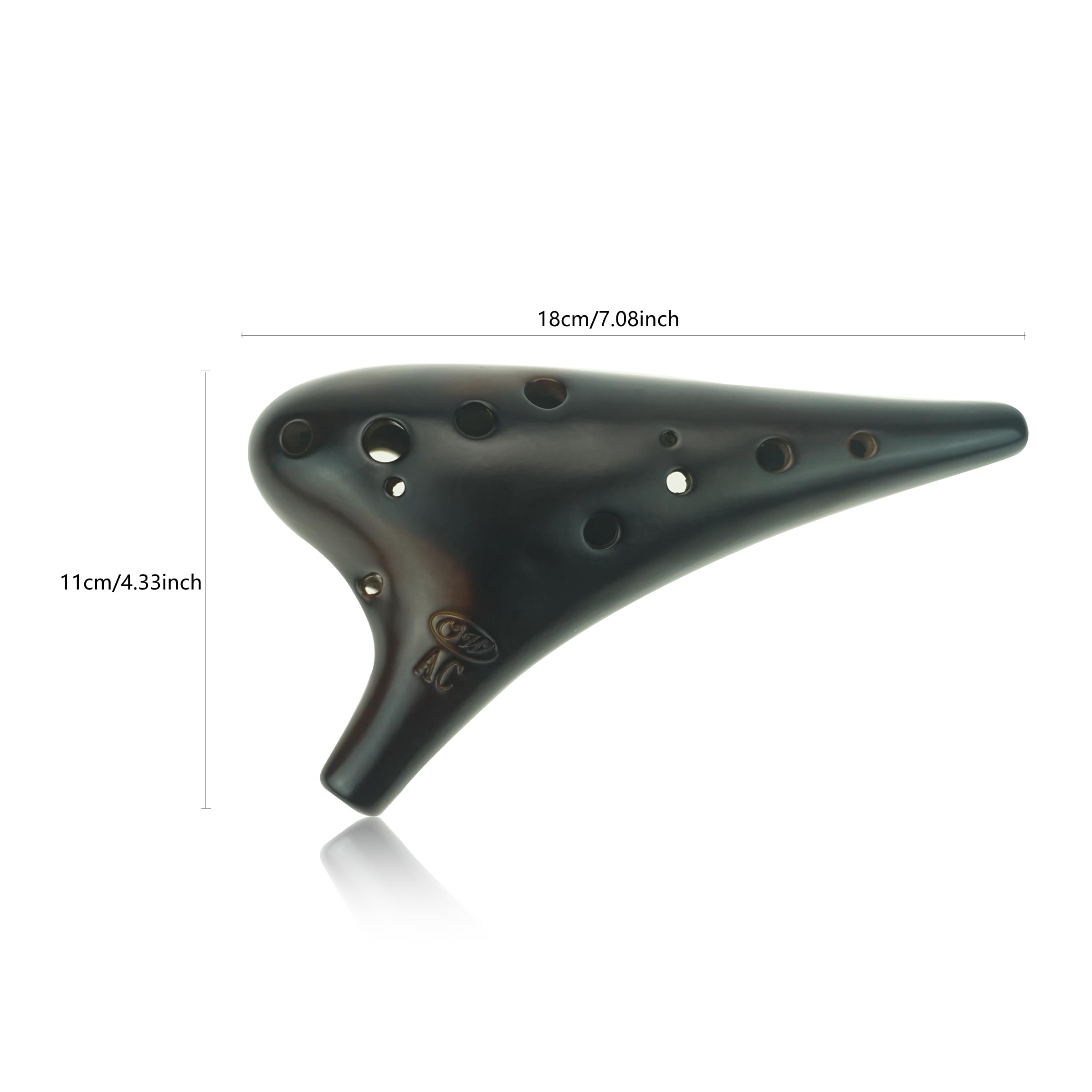 OcarinaWind Forest Whisper 12-Hole Alto C Ceramic Ocarina - Brown Classic Straw Fire Masterpiece Collectible